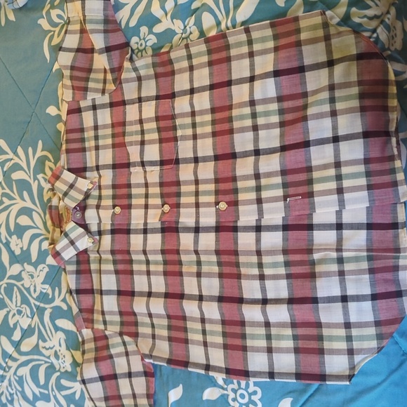 Set Of 4 1960s Boys Plaid Short Sleeve Button Up Shirts Size 12 - Picture 5 of 10